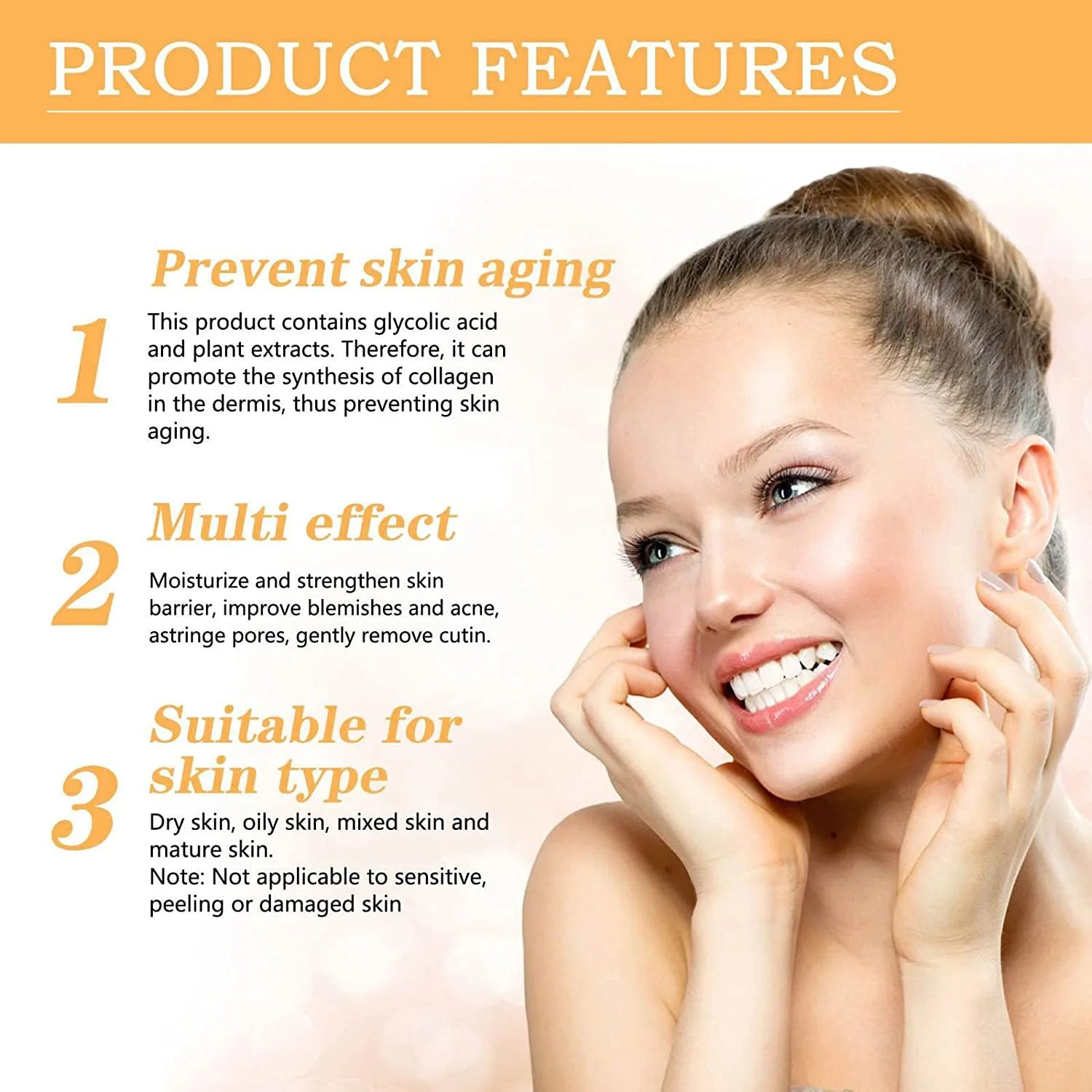 100ml Glycolic Acid 7% Toning Solution To Remove Acne and Moisturize