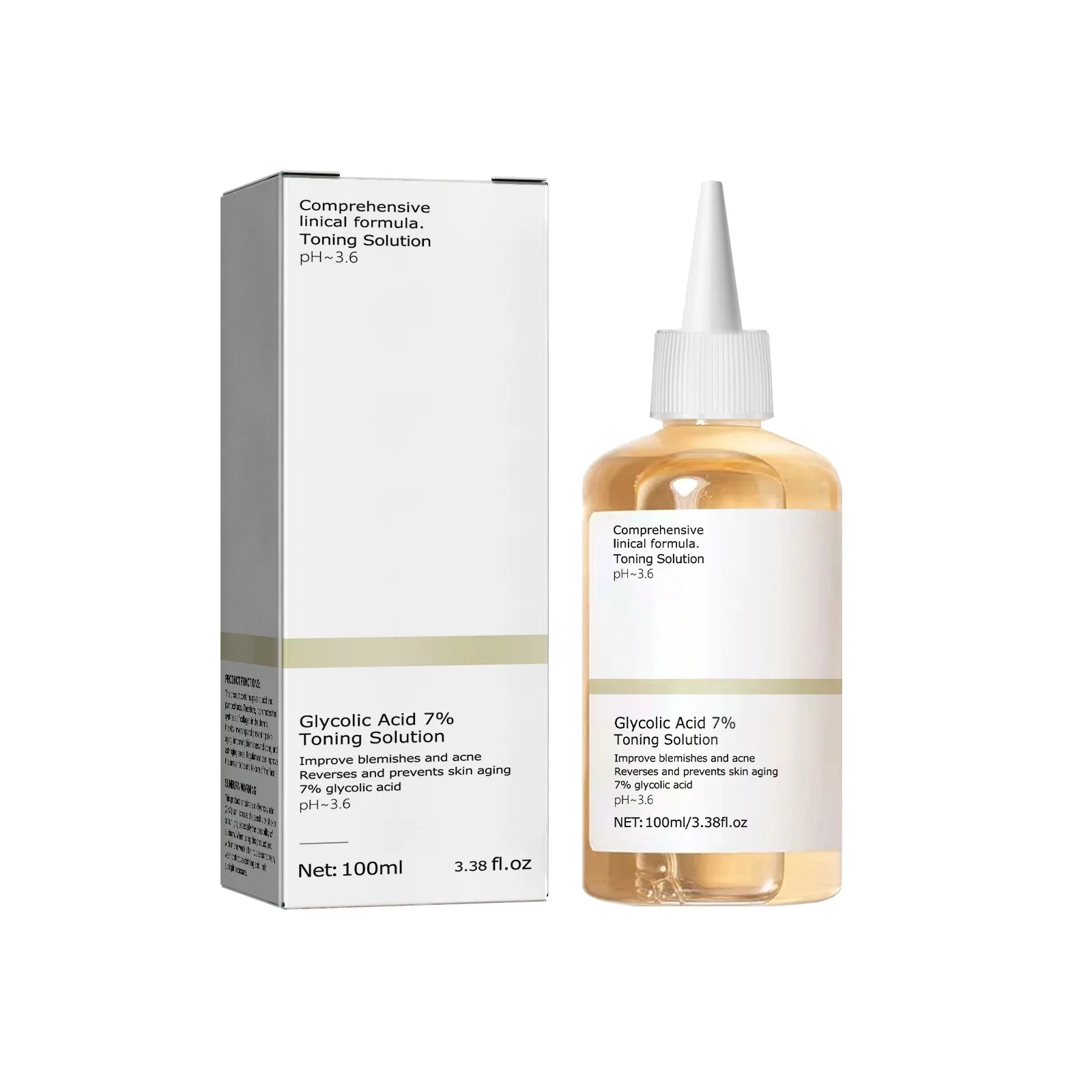 100ml Glycolic Acid 7% Toning Solution To Remove Acne and Moisturize