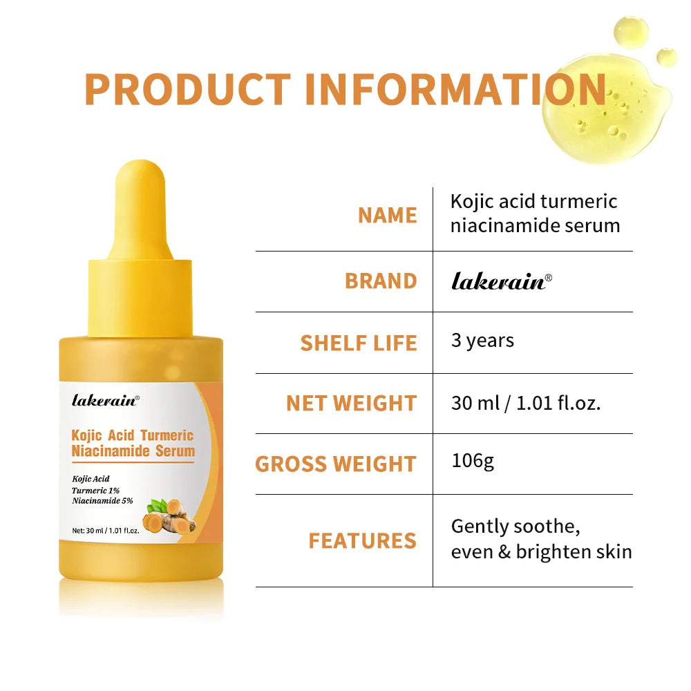Kojic Acid Turmeric Serum Niacinamide Glow Capsules
