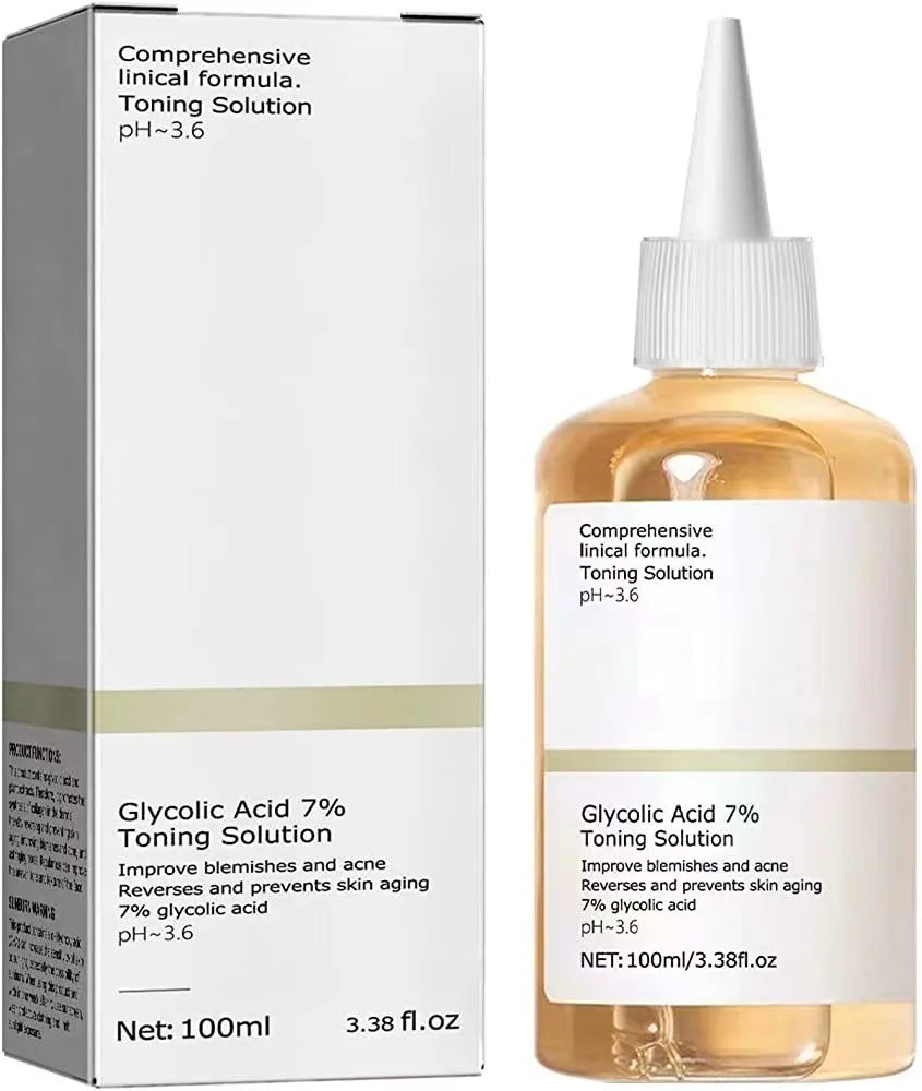100ml Glycolic Acid 7% Toning Solution To Remove Acne and Moisturize
